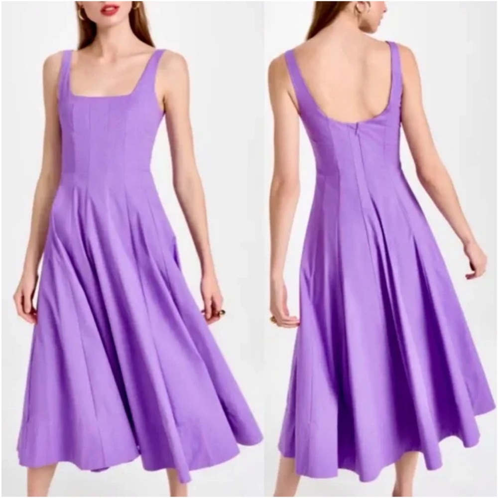 Staud Wells Midi Dress Amethyst